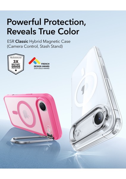 Apple iPhone 17 Air Classic Hybrid Kamera Kontrol Koruma Butonlu Magsafe Standlı Kapak fiyatları