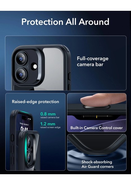 Apple iPhone 17 Kamera Kontrol Koruma Butonlu Classic Hybrid Magsafe Kapak + Cam Hediyeli Set fırsatları
