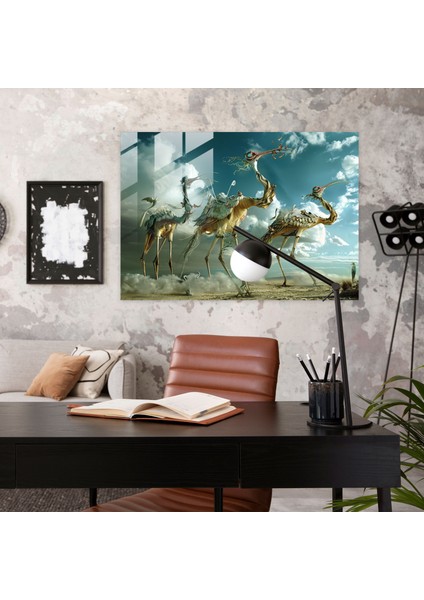 Salvador Dali'nin Fantezi Yaratıkları Modern Sanat - Duvar Dekorasyonu Cam Tablo fiyatları