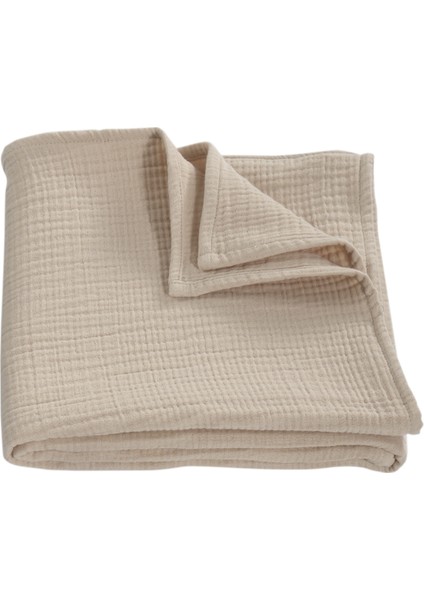 Açık Kahve 4 Katlı Müslin %100 Pamuk 110X110CM