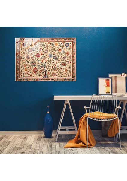 Türk Halı Desenli Cam Duvar Sanatı - Türk Halısı Modern Sanat Cam Duvar Sanatı Ev Dekorasyonu fiyatları