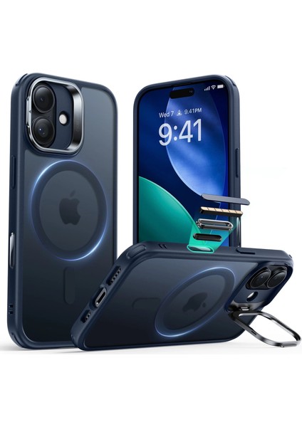 Apple iPhone 17 Classic Hybrid Kamera Kontrol Koruma Butonlu Magsafe Standlı Kapak