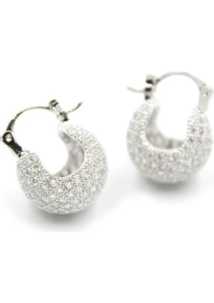 Taşlı Top Küpe - Gümüş fiyatları