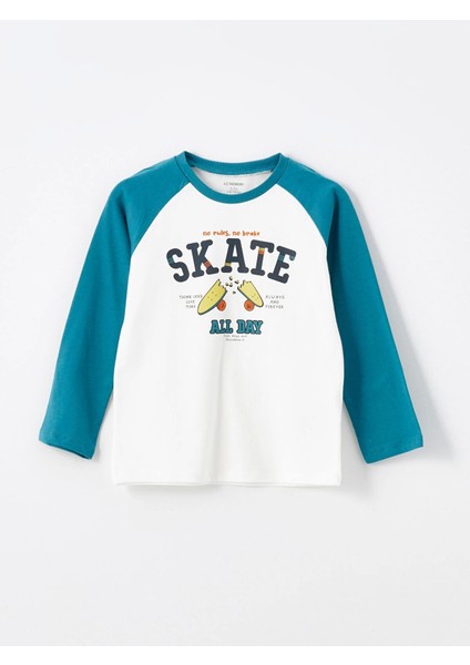 Lcw Kids Ekru Bisiklet Yaka Uzun Kollu Baskılı Erkek Bebek Tişört ve Eşofman Alt 2'li Takım fiyatları