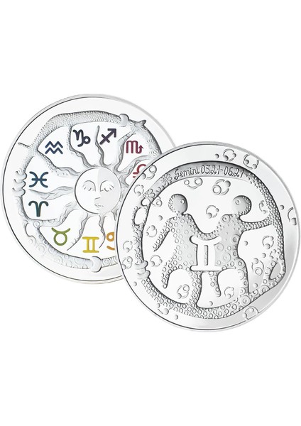 Rimagold Rimagold Burç Madalyası Ikizler Gümüş Sikke Coin