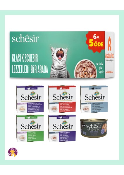 Karışık Konserve Yetişkin Kedi Maması 6 Al 5 Öde 85 Gr