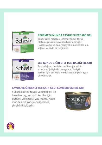 Karışık Konserve Yetişkin Kedi Maması 6 Al 5 Öde 85 Gr modelleri