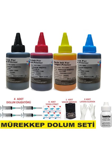 Canon Pixma E414 Yazıcı Için Kartuş Dolum Seti E3140 E3340 E3440 E4240 Yazıcı Uyumlu