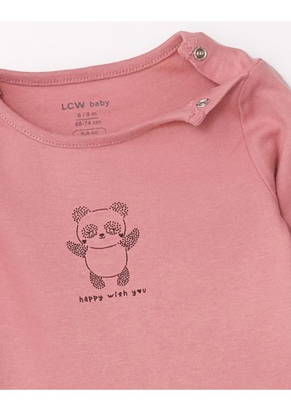 Lcw Baby Pembe Bisiklet Yaka Kız Bebek Çıtçıtlı Bodysuit 2'li fiyatları