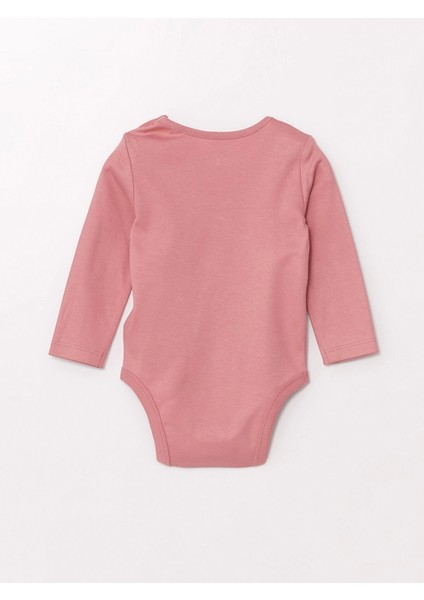 Lcw Baby Pembe Bisiklet Yaka Kız Bebek Çıtçıtlı Bodysuit 2'li modelleri