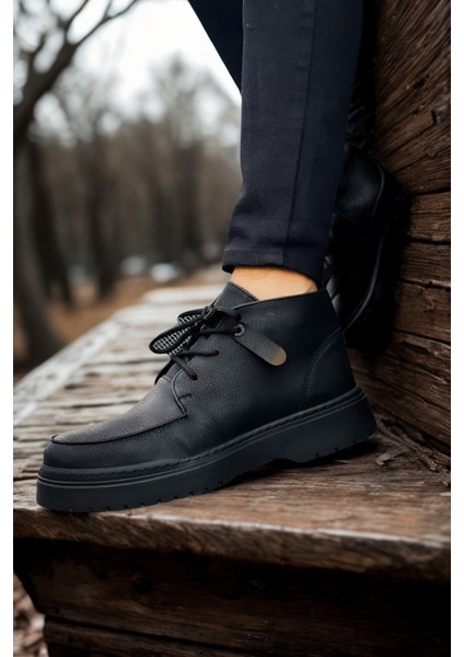 Erkek Bağcıklı Bot Siyah MN213