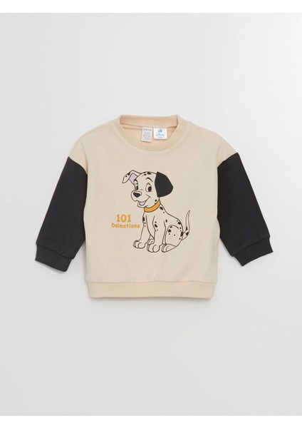 Lcw Baby Bej Baskılı Erkek Bebek Sweatshirt ve Eşofman Alt 2'li Takım fırsatları
