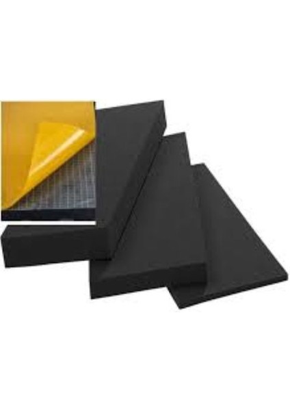 Arkası Yapışkanlı Akustik Düz Sünger 25MM – 100×100 cm | Ses ve Isı Yalıtım Süngeri