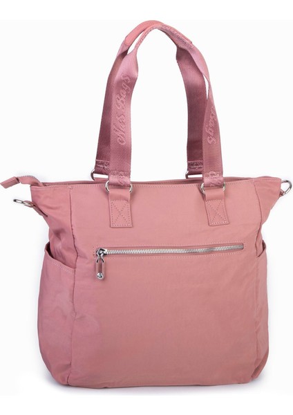 Kadın Spor Geniş Hacimli Hafif Omuz ve Çapraz Çanta Gül Kurusu fiyatları