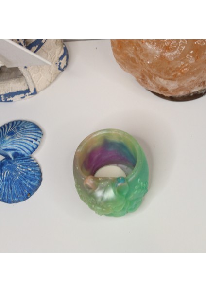 El Yapımı Epoksi Reçine Şık Tasarım Saksı/dekoratif Objeler (Çiçeksiz) - Kadın Emeği fırsatları