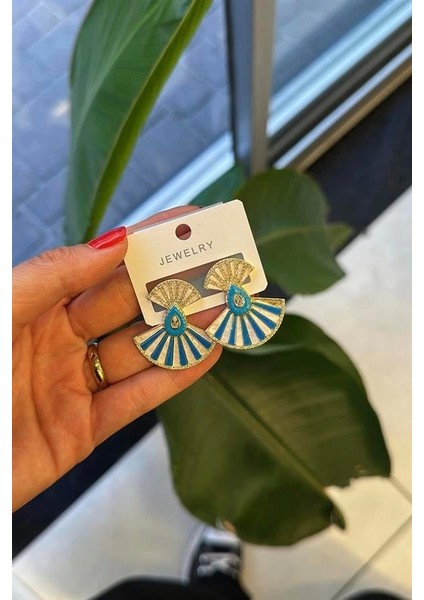 Yelpaze Küpe - Altın