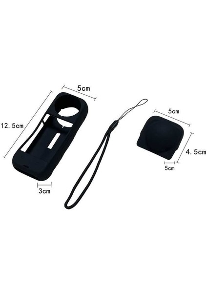 Insta 360 X4 Uyumlu Siyah renk Silikon Kılıf Koruma Kılıfı Soft Case fırsatları