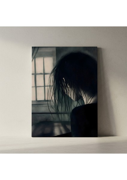 Karanlık Akademia Temalı Soyut Portre Tablosu fiyatları