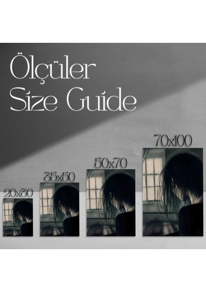 Karanlık Akademia Temalı Soyut Portre Tablosu modelleri