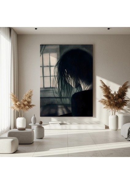 Karanlık Akademia Temalı Soyut Portre Tablosu fırsatları