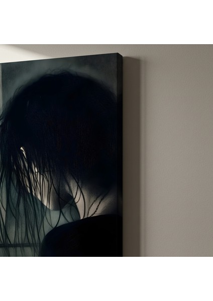 Karanlık Akademia Temalı Soyut Portre Tablosu indirimleri