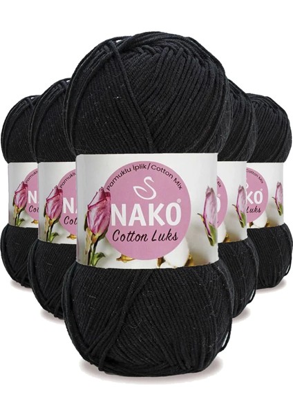 5 Adet Cotton Lüks Yelek Tunik Kazak Bluz Hırka Ipi Yünü Siyah 97568
