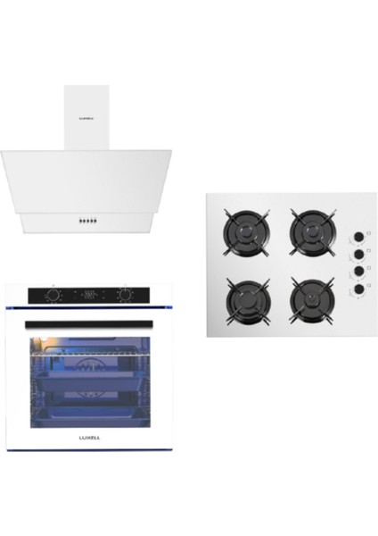 88 Lt Plus Beyaz Cam Ankastre Set