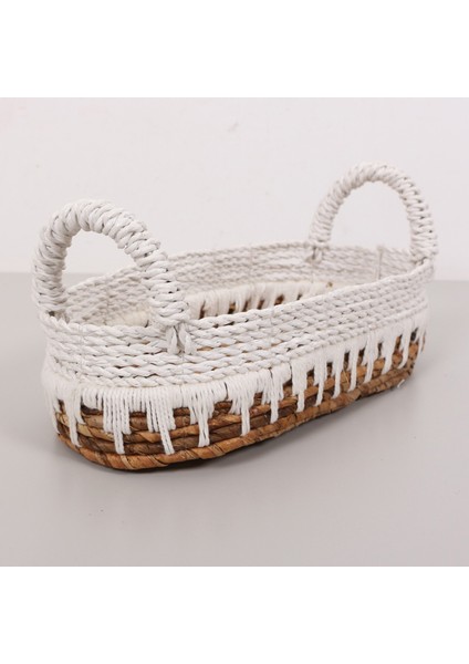 Mylamp Bodrum 35X16X16 Cm. Doğal Abaka El Yapımı Oval Sepet fırsatları