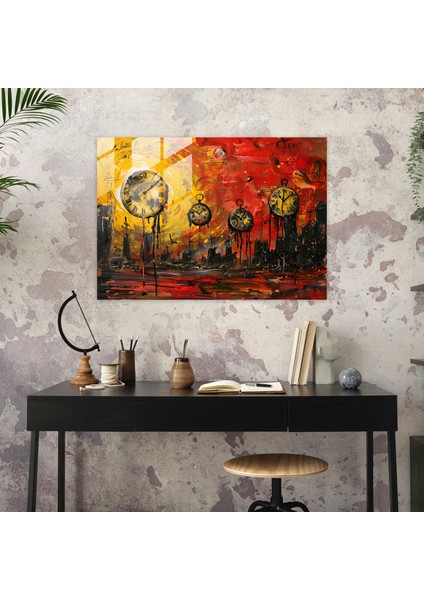 Akan Saatler Cam Duvar Sanatı - Salvador Dali Cam Duvar Sanatı Modern Sanat Salvador Dali modelleri