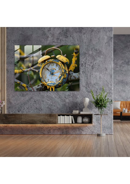 Salvador Dali Erimiş Saat Cam Tablo - Salvador Dali Cam Sanatı Ev Dekorasyonu Cam Duvar Sanatı modelleri