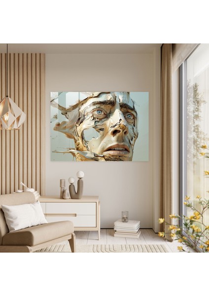 Sürreal Portre Cam Tablo Ev Dekorasyonu - Salvador Dali Modern Sanat Cam Sanatı fiyatları