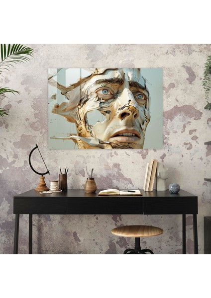 Sürreal Portre Cam Tablo Ev Dekorasyonu - Salvador Dali Modern Sanat Cam Sanatı modelleri