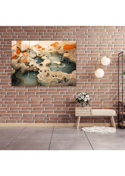 Soyut Zen Bahçe Cam Sanatı - Zen Bahçesi Duvar Dekorasyonu Cam Duvar Sanatı Cam Sanatı modelleri