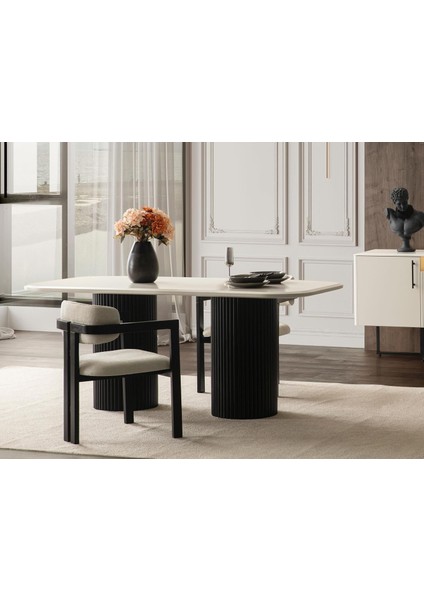 Tizma Iskandinav Ahşap Masa Sandalye Takımı 90X200 fırsatları