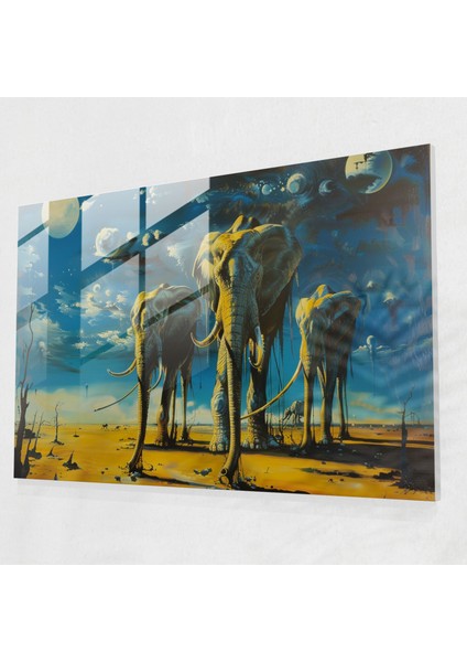 Uzun Bacaklı Filli Salvador Dali Ev Dekorasyonu - Modern Sanat Kanvas Tablo