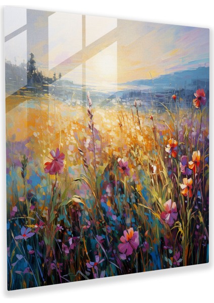 Gündoğumu Cam Duvar Sanatı - Izlenimci Tarz - Gündoğumu Izlenimci Tarz Cam Sanat Cam Tablo