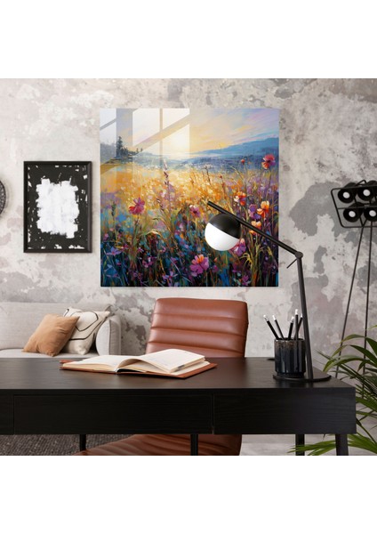 Gündoğumu Cam Duvar Sanatı - Izlenimci Tarz - Gündoğumu Izlenimci Tarz Cam Sanat Cam Tablo fiyatları