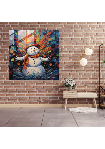 Ifadeci Kartopu Cam Tablo - Kartopu Karışık Medya Sanat Eseri Cam Sanatı Ev Dekorasyonu fiyatları