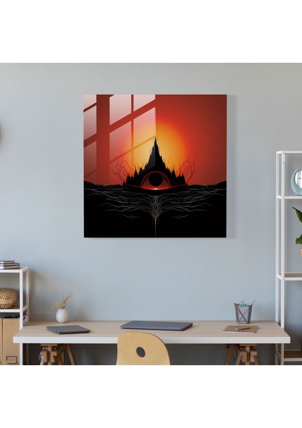 Yüzüklerin Efendisi Cam Tablo - Sauron'un Gözü Cam Sanat Cesur Siluetler fiyatları