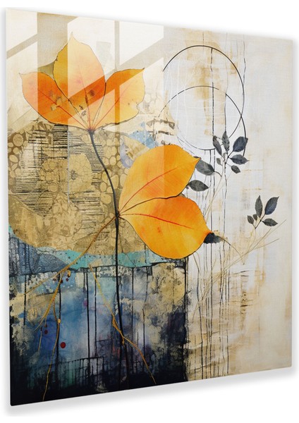 Zen Çağdaş Karışık Medya Cam Tablo - Ev Dekorasyonu Soyut Desenler