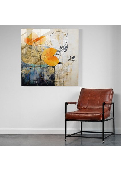 Zen Çağdaş Karışık Medya Cam Tablo - Ev Dekorasyonu Soyut Desenler modelleri
