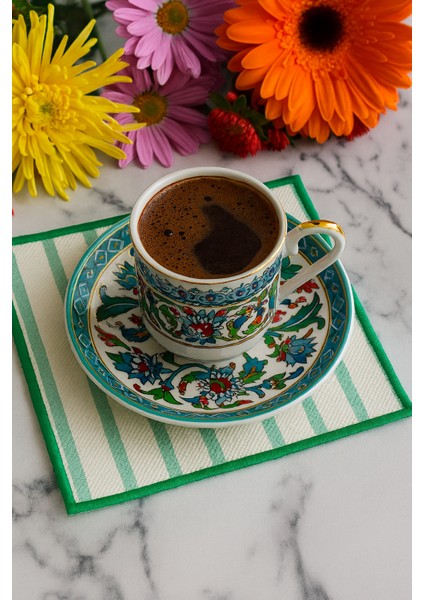 2’li Dijital Baskılı Nakış Detaylı Kokteyl Peçete DS12