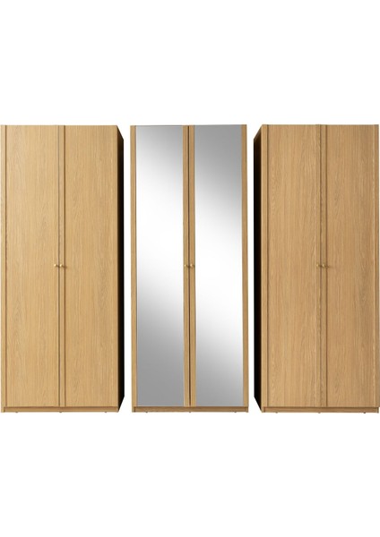 Folt Brown 6 Kapılı Gardırop