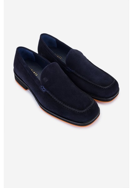 Erkek Hakiki Deri Lacivert Süet Loafer Ayakkabı 987 205 Erk Ayk Y25 Lacı Suet fiyatları