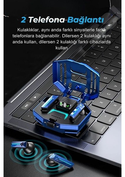 Dx-05 Gaming Oyuncu Kulaklığı 360° Ses/anc Ios ve Android Tüm Telefonlara Uyumlu Bluetooth Kulaklık