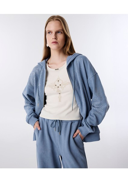 Hotfıx Baskılı Yıkamalı Sweatshırt TW6250091020089 modelleri