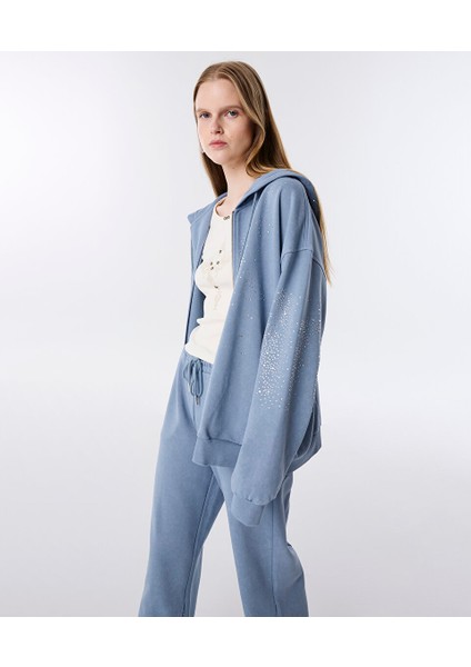 Hotfıx Baskılı Yıkamalı Sweatshırt TW6250091020089 fırsatları