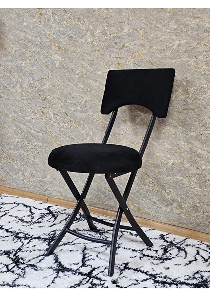 Siyah Boyalı Katlanır Tabure - Kamp Sandalyesi - Sandalye - Mutfak Taburesi - Tabure Siyah Renk 36 x 80 Boyut/ebat modelleri