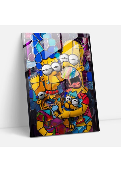 Kaleydoskop Simpson Cam Tablosu - Çağdaş Modern Sanat Stili