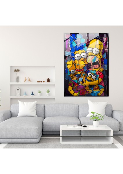 Kaleydoskop Simpson Cam Tablosu - Çağdaş Modern Sanat Stili fiyatları